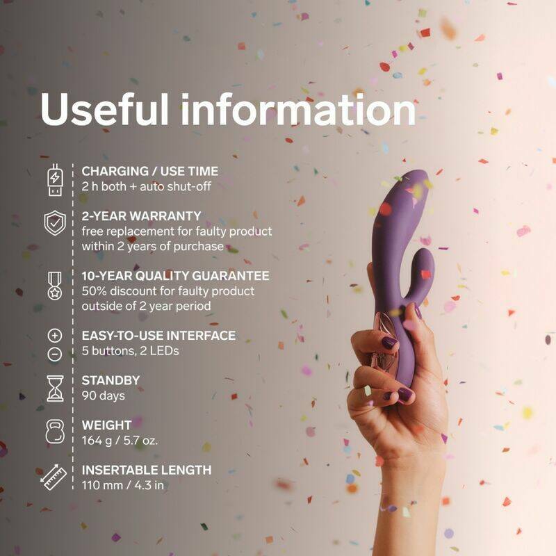 LELO - INA THRUST RABBIT THRUSTING VIBRATOR PURPLE