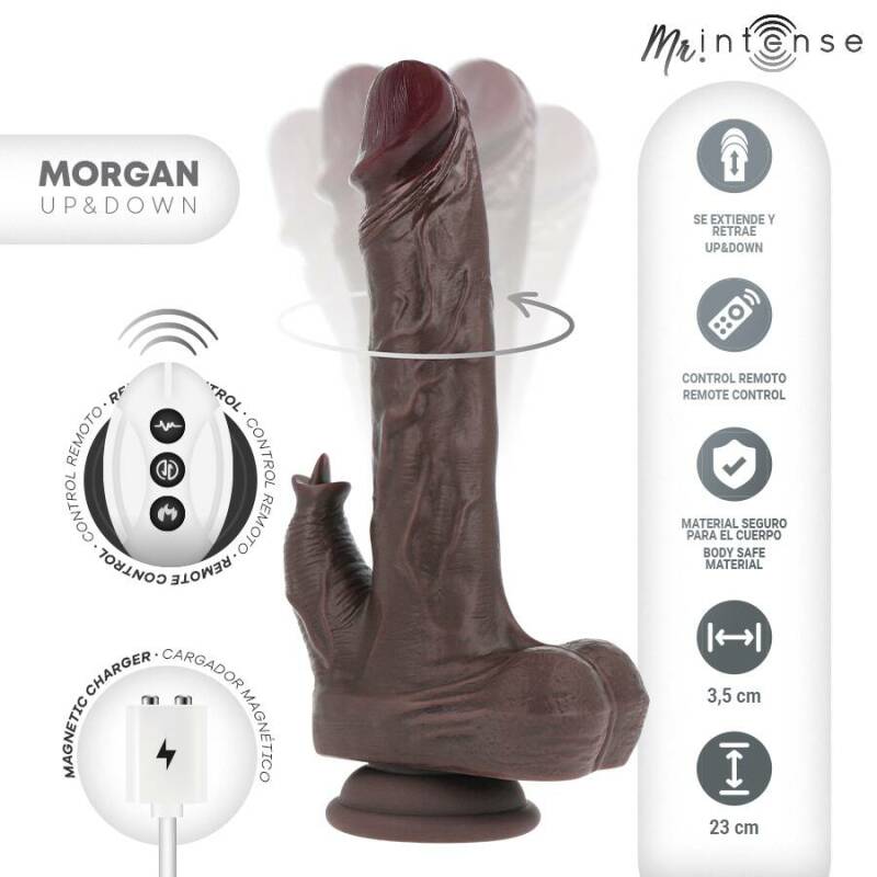 MR INTENSE - MORGAN REALISTIC MULTIFUNCTION DOLL WITH VIBRATION AND UP AND DOWN REMOTE CONTROL 23 CM -O- 3.5 CM