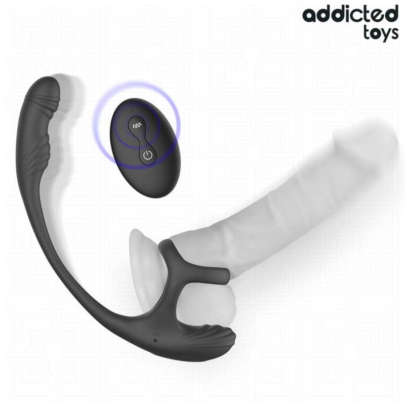 ADDICTED TOYS - ANAL PLUG WITH VIBRATION AND 360º WAVING AND TESTICLE STIMULATOR
