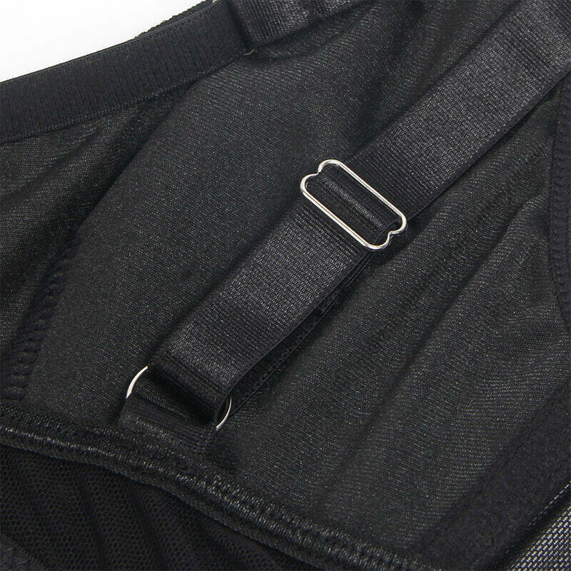 SUBBLIME - 955236 BLACK BONDAGE BRA WITH GARTER SET S/M