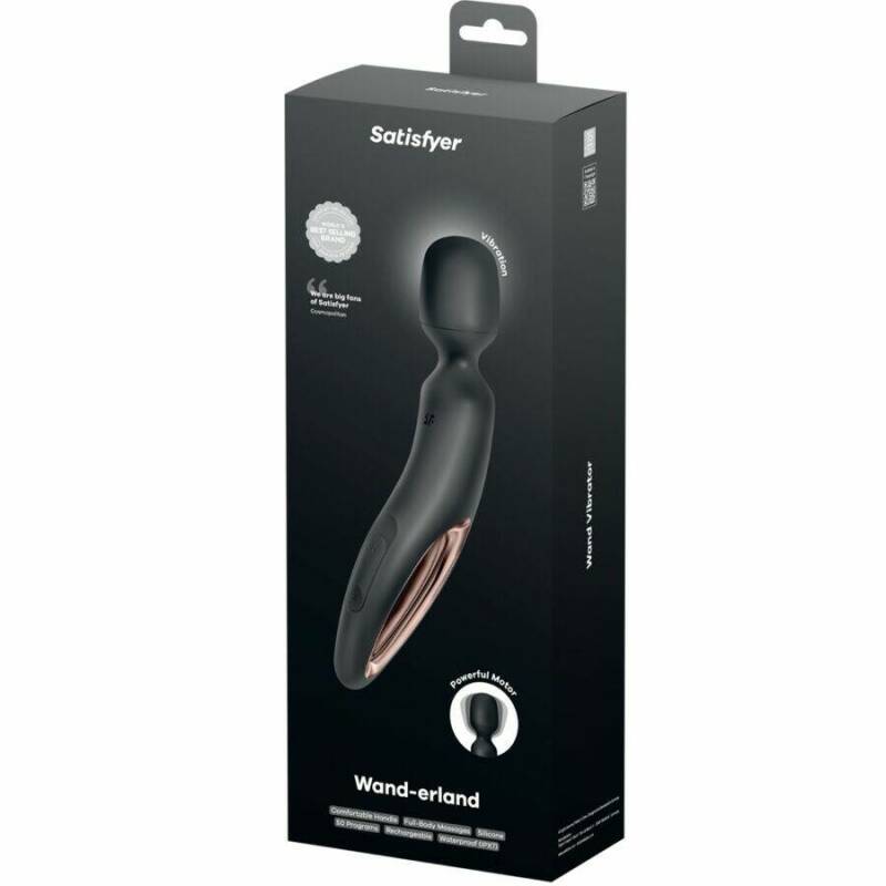 SATISFYER - WAND ERLAND VIBRATING MASSAGER BLACK