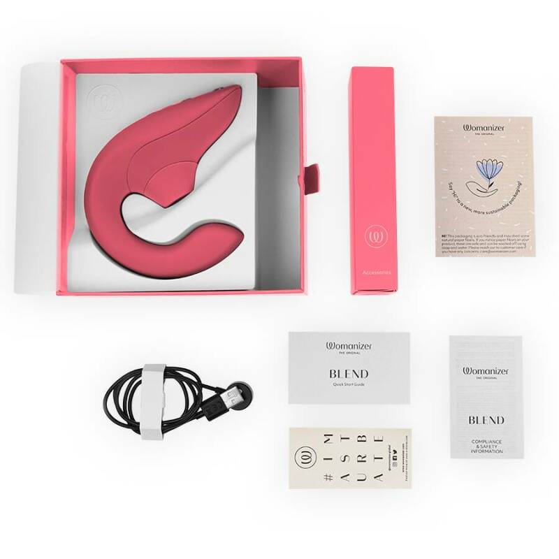 WOMANIZER - BLEND RABBIT VIBRATOR STIMULATOR VIBRANT ROSE