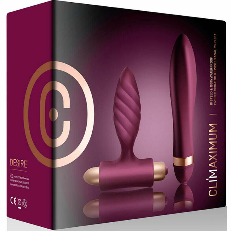 CLIMAXIMUM - DESIRE KIT TWISTED VIBRATOR + ANAL PLUG