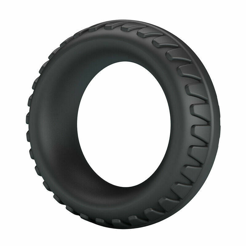 CRAZY BULL - MERRITT TEXTURED SILICONE COCK RING BLACK
