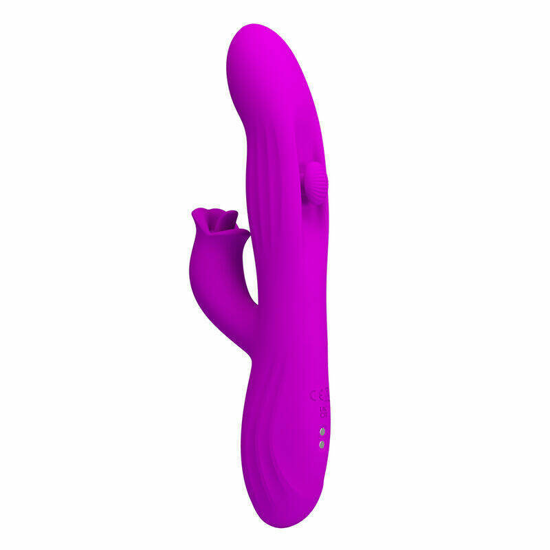 PRETTY LOVE - YALANDA RABBIT OSCILLATING VIBRATOR WITH LED DISPLAY PURPLE