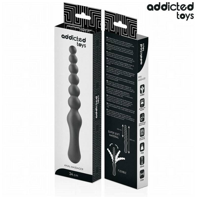 ADDICTED TOYS - DOUBLE ANAL MASSAGER SILICONE 24 CM