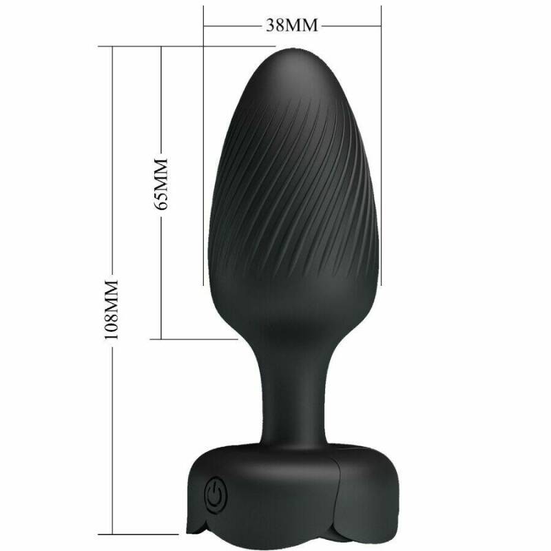 PRETTY LOVE - VARIAN ANAL PLUG WITH  LED LIGHT BLACK 10.8 CM