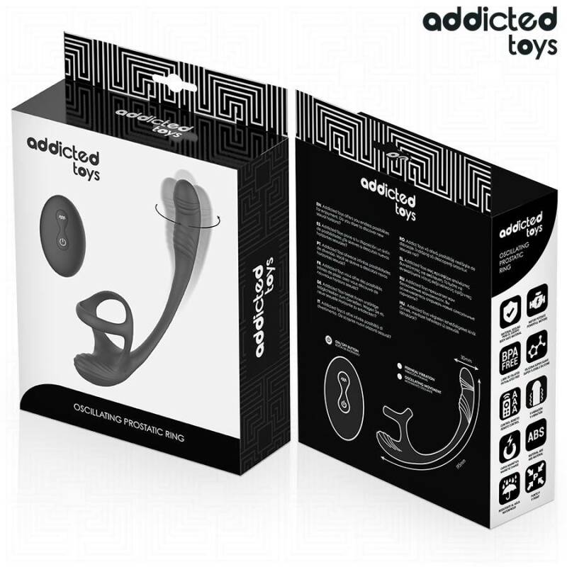 ADDICTED TOYS - ANAL PLUG WITH VIBRATION AND 360º WAVING AND TESTICLE STIMULATOR