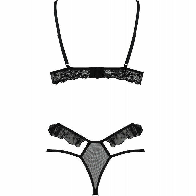 PASSION - DOLLY SET TWO PIECES BLACK L/XL