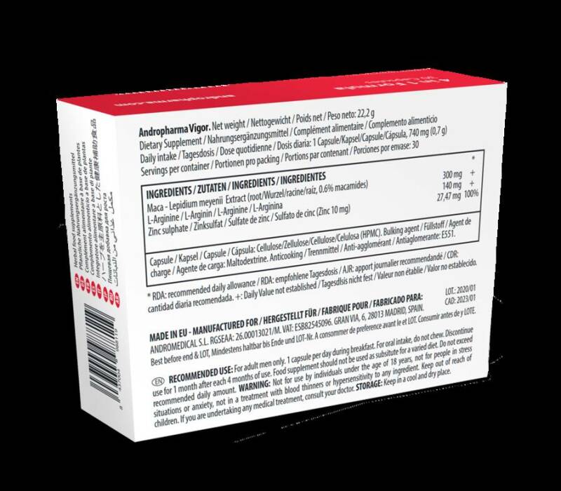 Andropharma Vigor – Herbal food supplement for male libido