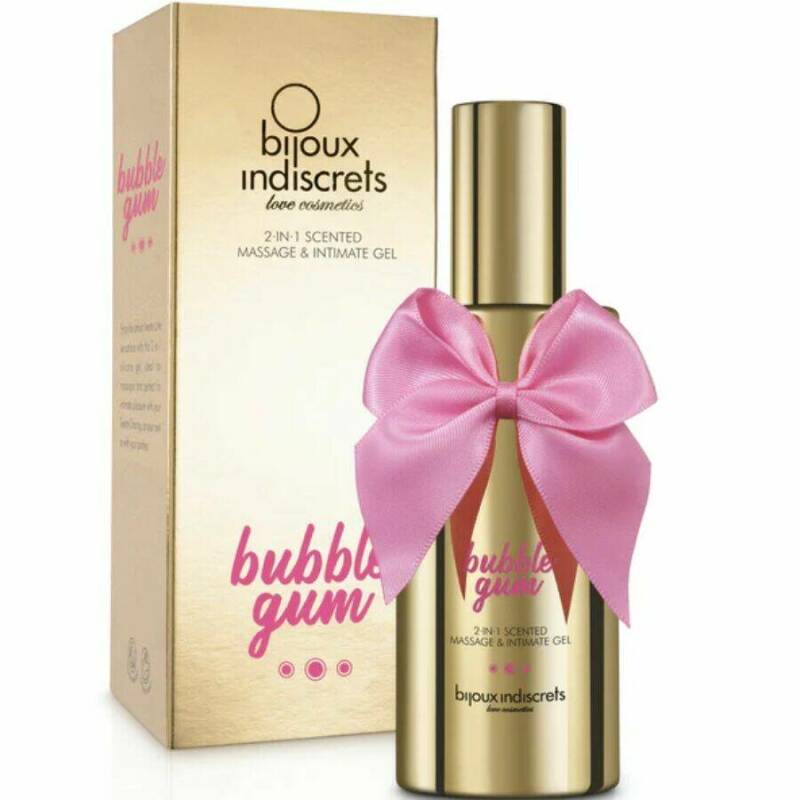 BIJOUX INDISCRETS - BUBBLE GUM 2Â·INÂ·1 SCENTED MASSAGE & INTIMATE GEL 100 ML
