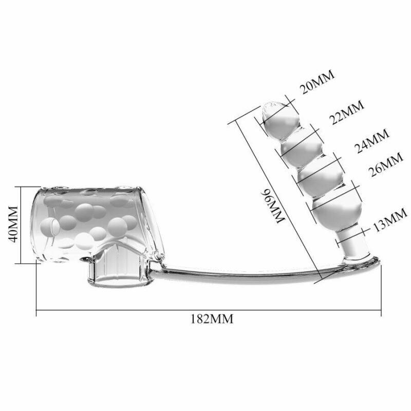 PRETTY LOVE - PENIS SLEEVE WITH ANAL PLUG TRANSPARENT