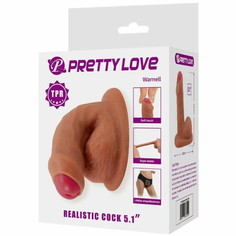 PRETTY LOVE - WARNELL ULTRA REALISTIC AND ELASTIC DILDO 9.5 CM MULATO