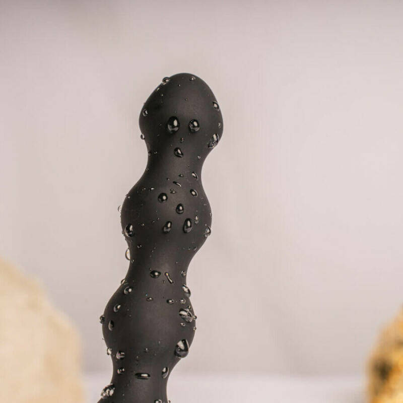 ROCKS- OFF - PETITE SENSATIONS PEARLS ANAL PLUG VIBRATOR BLACK