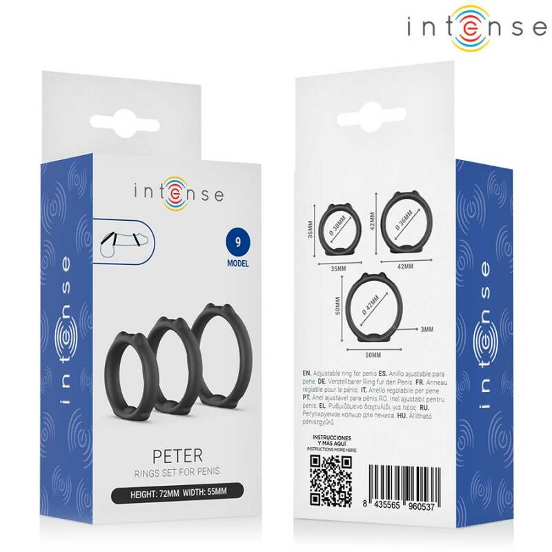 INTENSE - PETER SET OF 3 PENIS RINGS MODEL 9