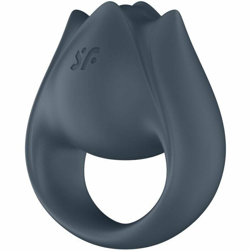 SATISFYER - PERFECT PAIR 2 MULTIVIBRATOR 2 IN 1 PENIS RING AND FINGER STIMULATOR GREY