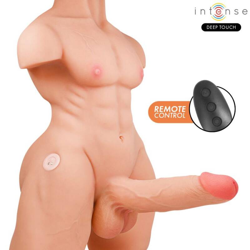 INTENSE DEEP TOUCH - MARTY TORSO WITH ANUS AND REALISTIC DILDO WITH PUSHING AND VIBRATION, REMOTE CONTROL, 6.2 KG