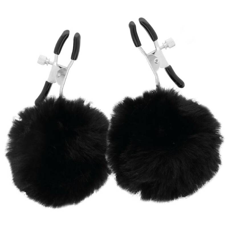 DARKNESS - NIPPLE CLAMPS WITH POM POMS 1