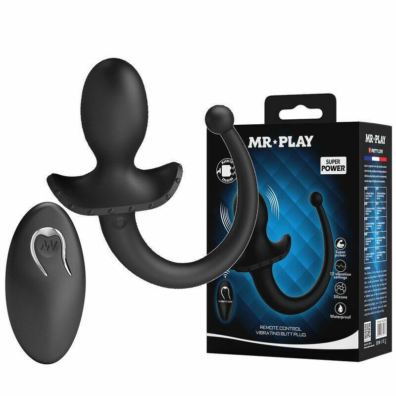 MR PLAY - WIRELESS REMOTE CONTROL ANAL AND PERINEUM VIBRATOR BLACK