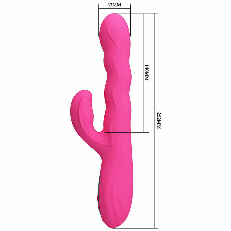 PRETTY LOVE - WINTERS MULTIFUNCTION RABBIT VIBRATOR WITH LED DISPLAY PINK