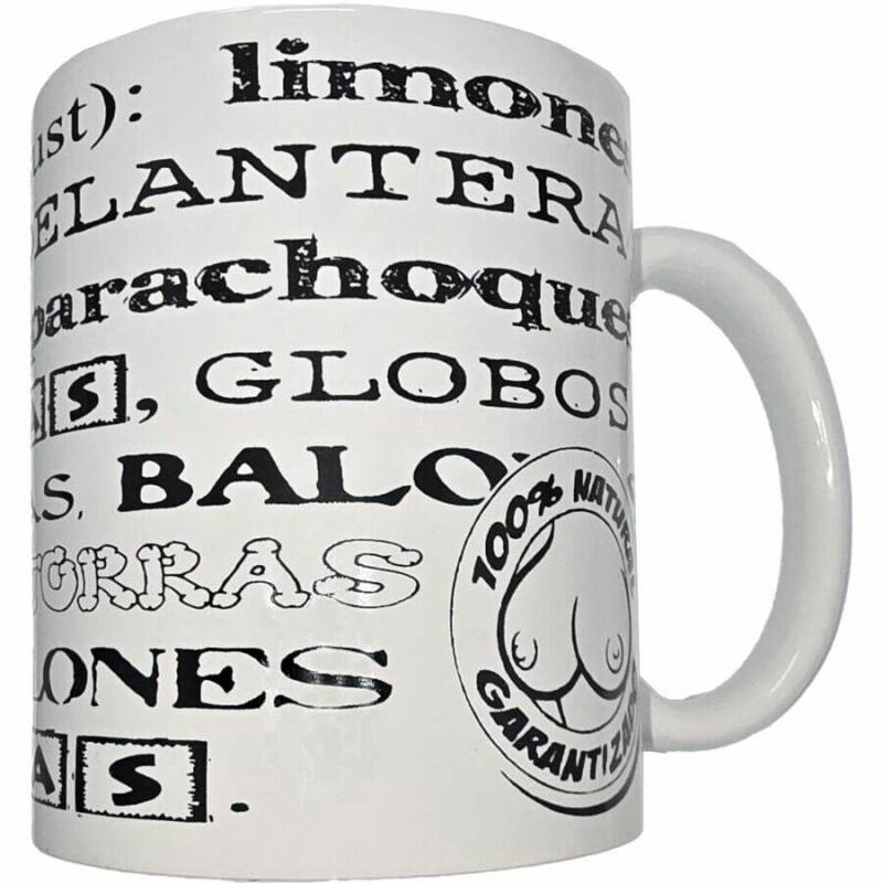 DIABLO PICANTE - WHITE MUG WITH BOOB SYNONYMS 370 ML