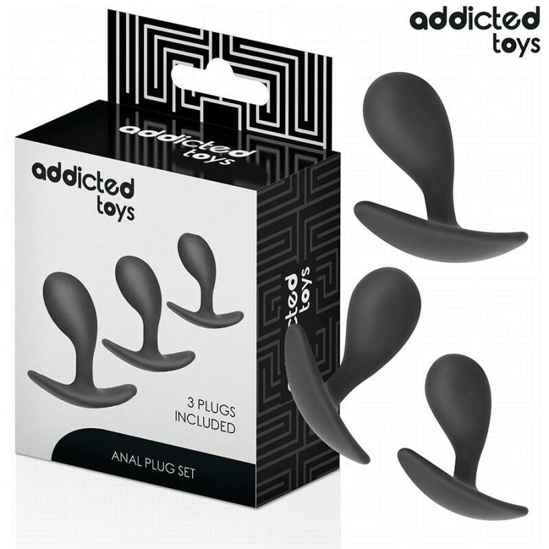 ADDICTED TOYS - SET OF 3 ANAL PLUG SILICONE MODEL 3