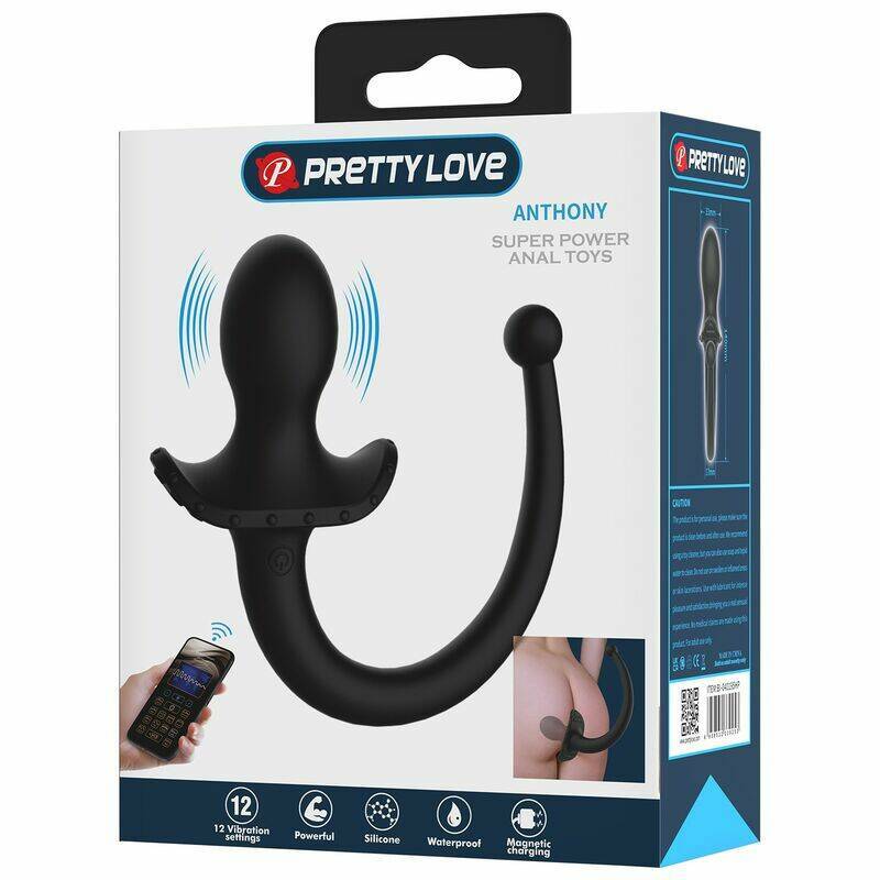 PRETTY LOVE - ANTHONY APP CONTROL ANAL AND PERINEUM VIBRATOR BLACK