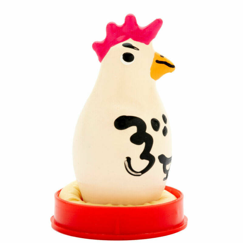 CONDOMERIE - HANDPAINTED NOVELTY CONDOMS COCKY ROOSTER