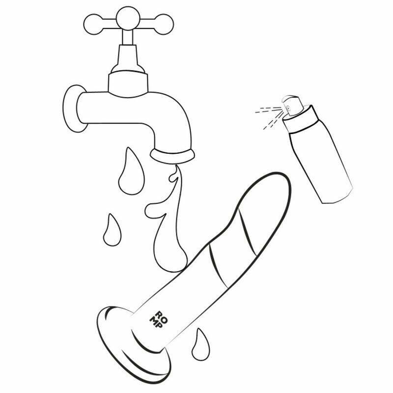 ROMP - DIZI SILICONE DILDO WITH SUCTION CUP TRICOLOR 18 CM