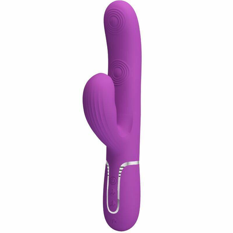 PRETTY LOVE - PERLITA 3 IN 1 MULTIFUNCTION RABBIT VIBRATOR  PURPLE