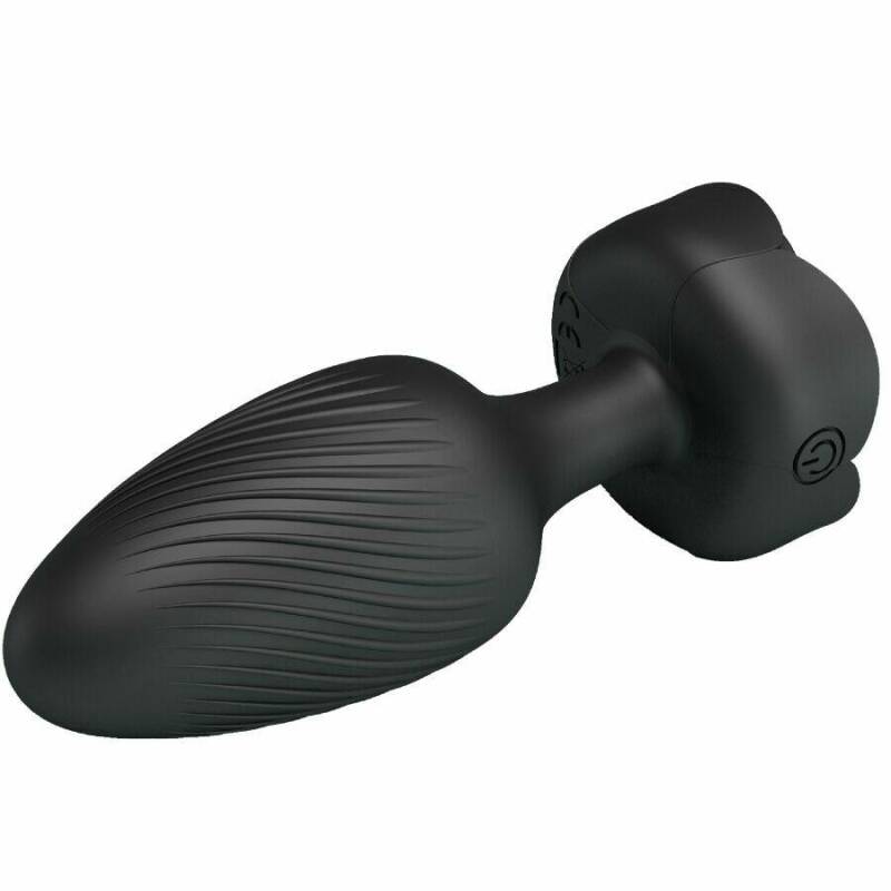 PRETTY LOVE - OSBORN ANAL PLUG WITH  LED LIGHT BLACK 9.8 CM
