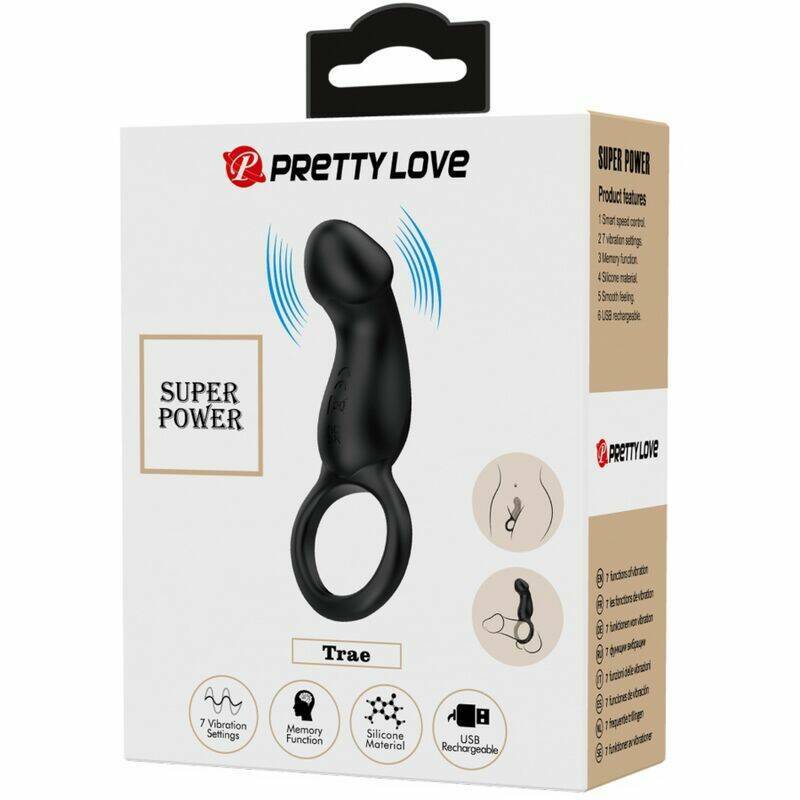PRETTY LOVE - TRAE RING & VIBRATOR BLACK