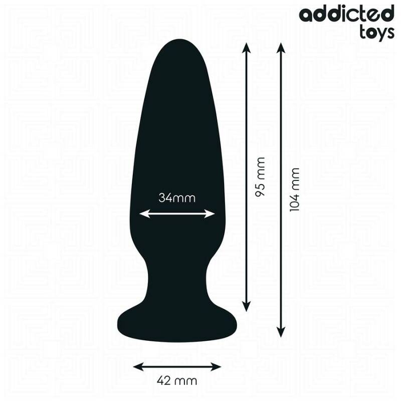 ADDICTED TOYS - ANAL PLUG WITH JEWEL SILICONE SIZE M 10.4 CM