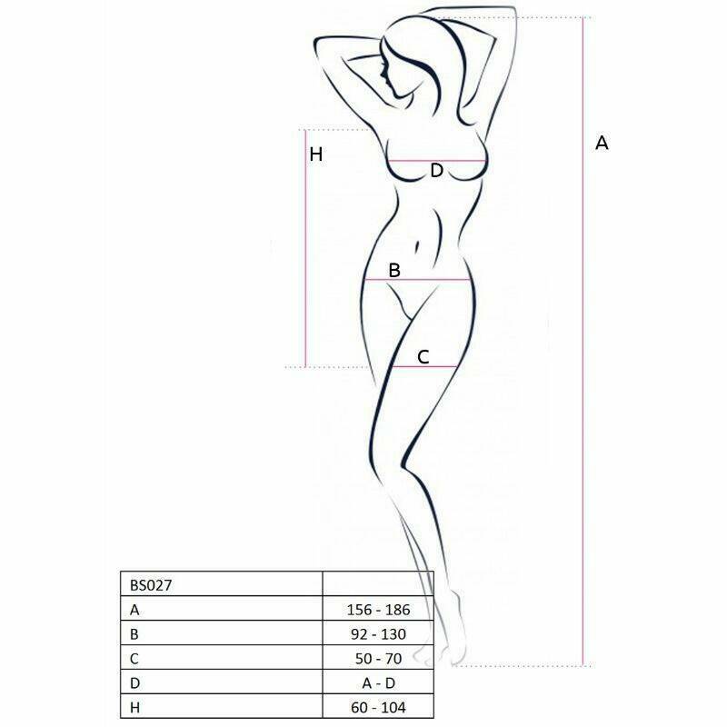 PASSION - WOMAN BS027 BODYSTOCKING ESTILO VESTIDO BLANCO TALLA UNICA