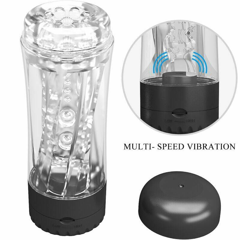 PRETTY LOVE - TAMARA MALE MASTURBATOR MULTI-SPEED VIBRATOR BLACK