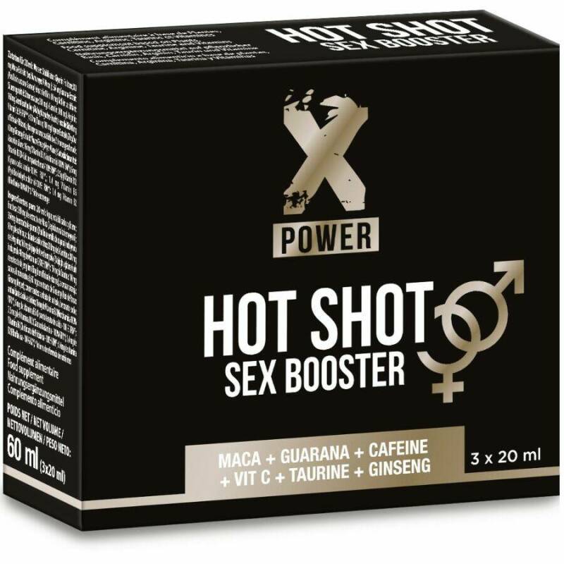 X POWER - HOT SHOT SEX BOOSTER INCREASE LIBIDO 3 X 20 ML