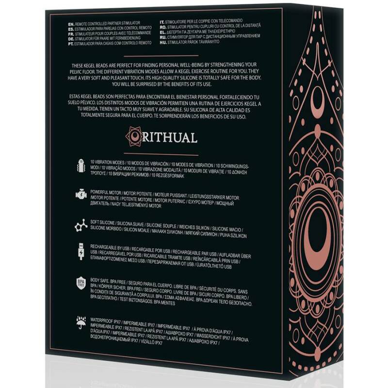 RITHUAL - NISHA RECHARGEABLE VIBRATING KEGEL BALLS BLACK