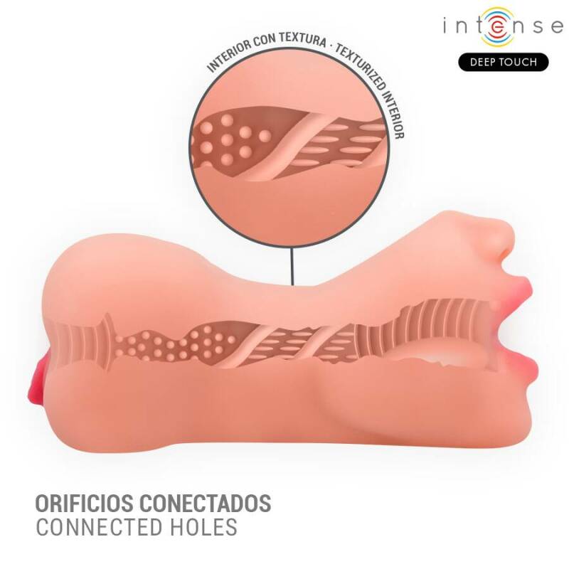 INTENSE DEEP TOUCH - RILEY DOUBLE MOUTH & VAGINA MASTURBATOR