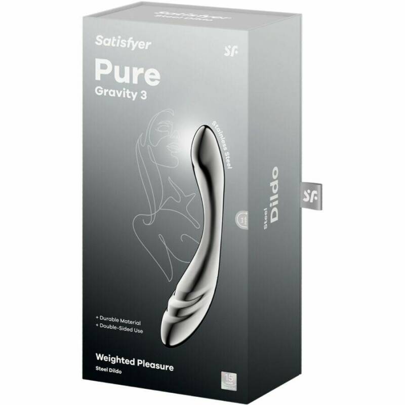 SATISFYER - PURE GRAVITY 3 STAINLESS STEEL DOUBLE-ENDED DILDO