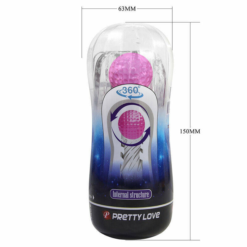PRETTY LOVE - 360º TEXTURED MASTURBATION CUP CLEAR