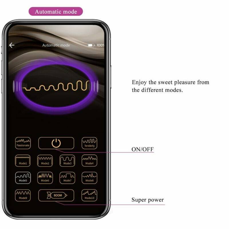 PRETTY LOVE - LEVIATHAN APP CONTROLLED VIBRATOR PURPLE