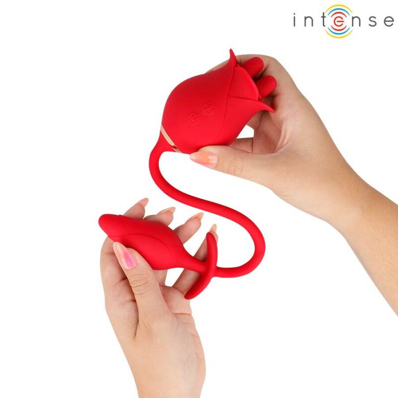 INTENSE - MELANIE DOUBLE CLITORIS STIMULATOR WITH ZIGZAG TONGUE