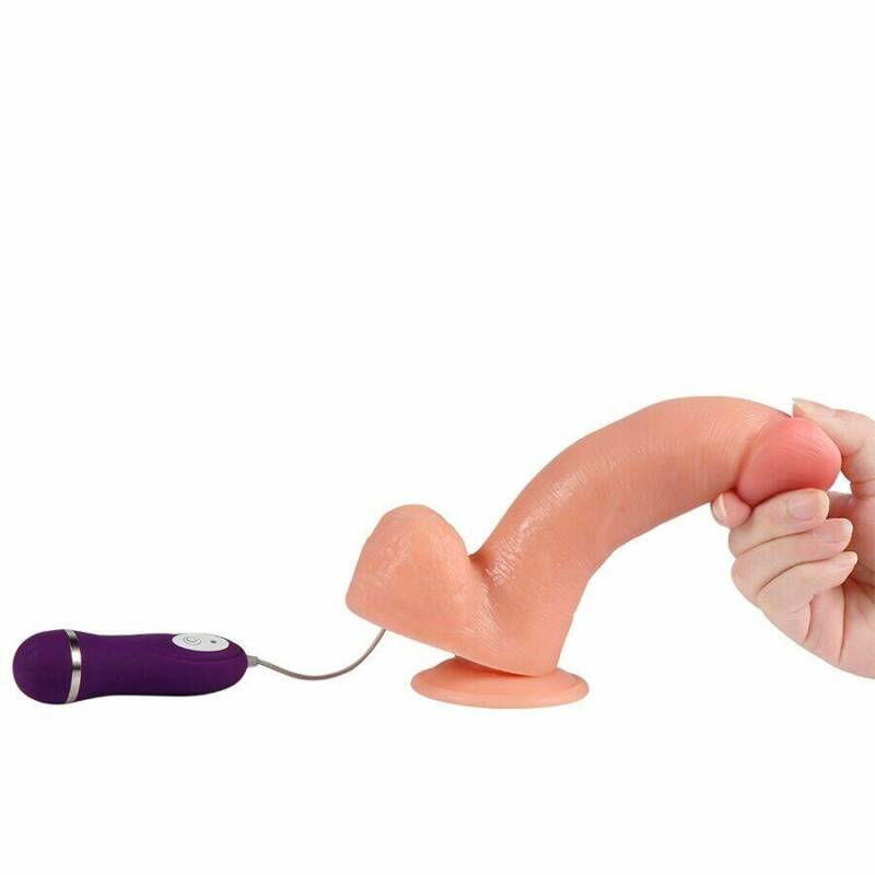 SHEQU - ADAM VIBRATOR DILDO WITH REMOTE CONTROL 21 CM