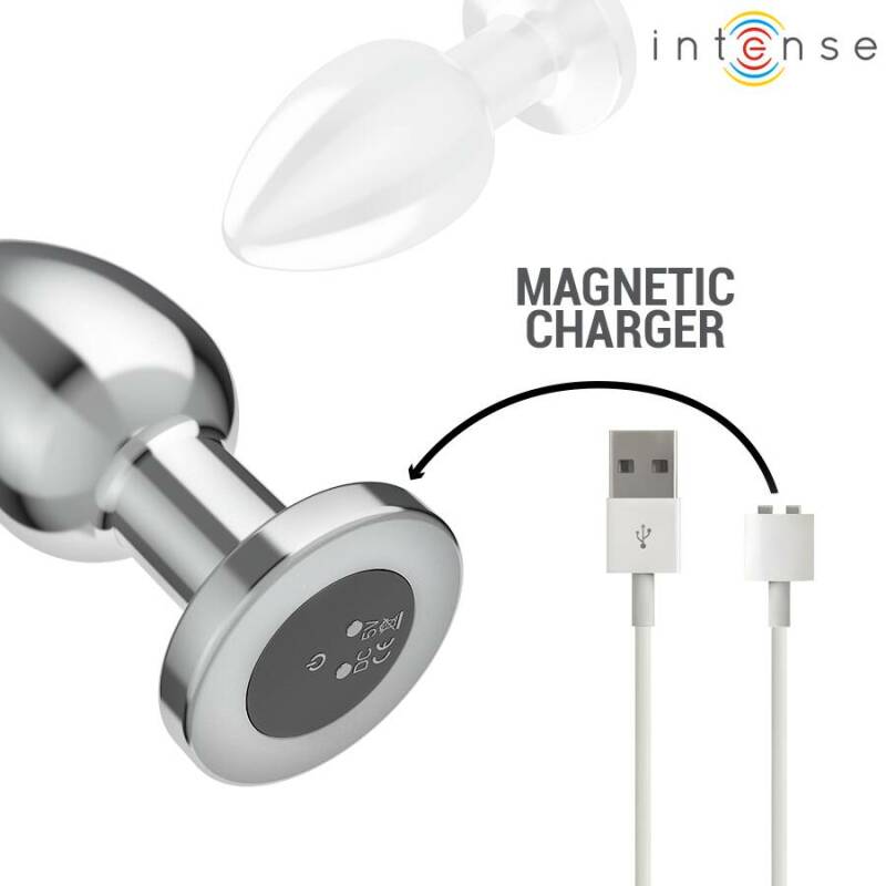 INTENSE - ANAL PLUG 10 VIBRATIONS METAL WITH REMOTE CONTROL L