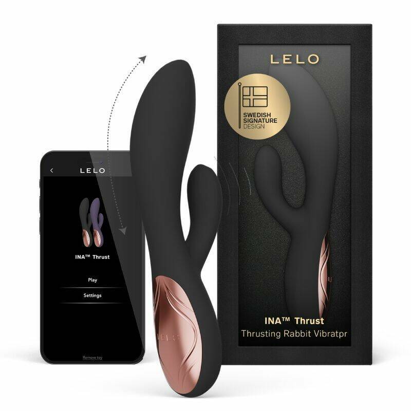 LELO - INA THRUST RABBIT THRUSTING VIBRATOR BLACK