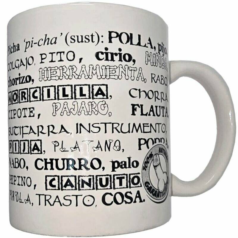 DIABLO PICANTE - WHITE MUG WITH PENIS SYNONYMS 370 ML