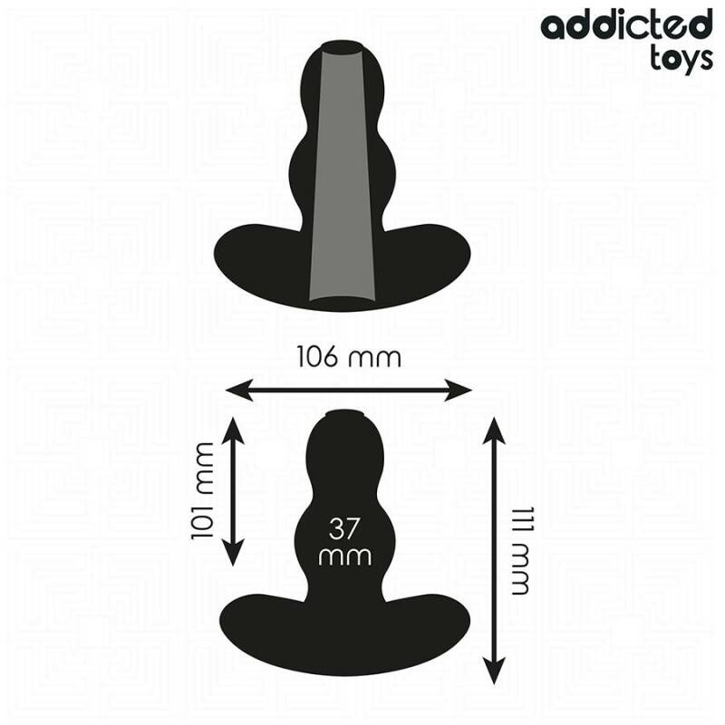 ADDICTED TOYS - HOLLOW ANAL PLUG SILICONE SIZE L 11.1 CM