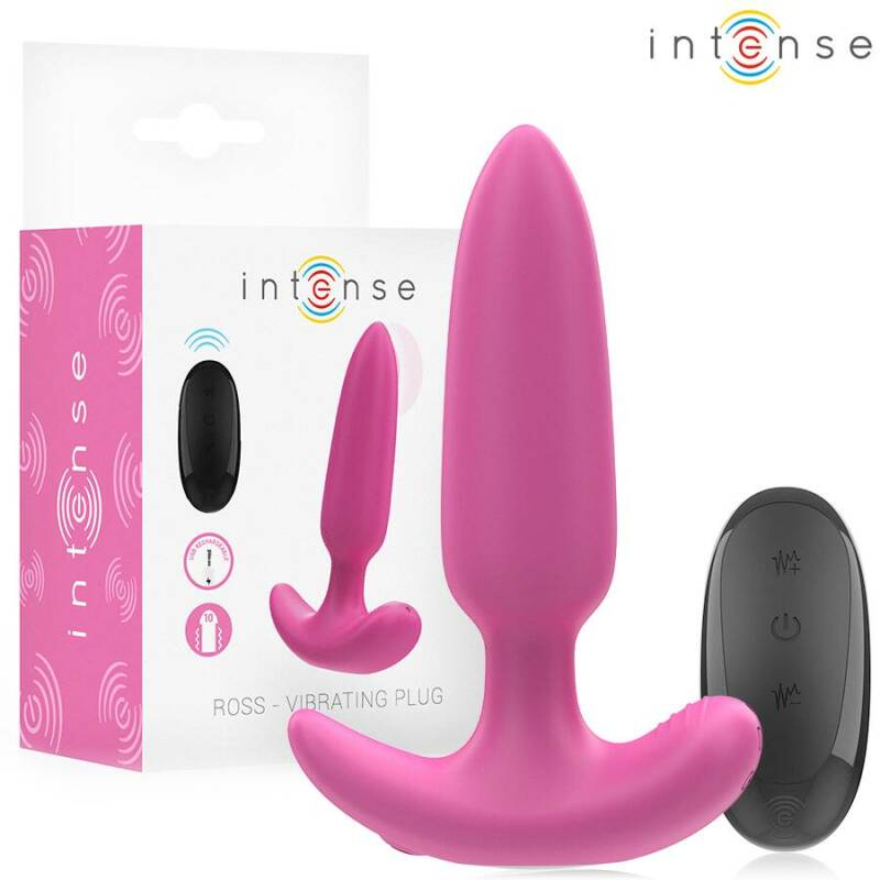 INTENSE - ROSS ANAL PLUG 10 VIBRATIONS PINK REMOTE CONTROL