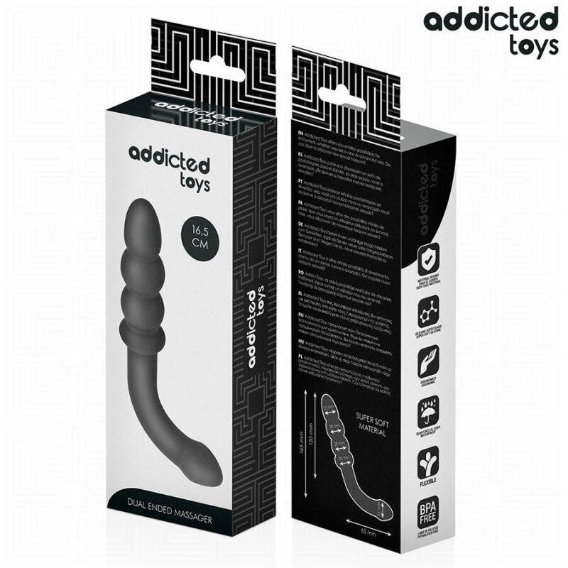 ADDICTED TOYS - DOUBLE ANAL MASSAGER SILICONE 16.5 CM
