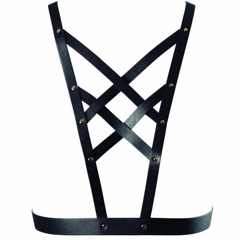 BIJOUX INDISCRETS - MAZE CROSSOVER HARNESS WITH BLACK NECKLINE